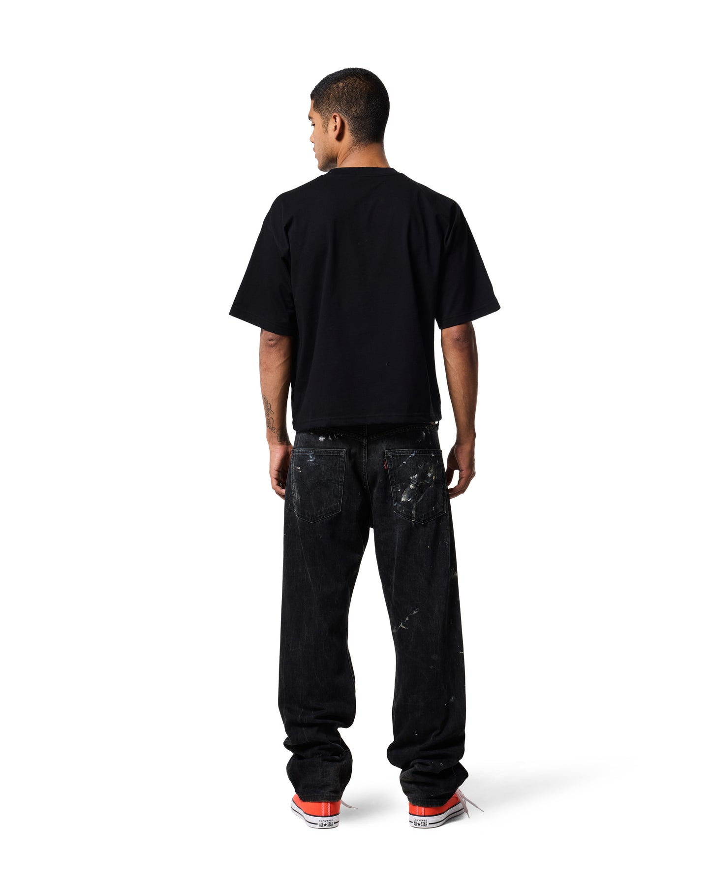 230 CROP TEE - JET BLACK