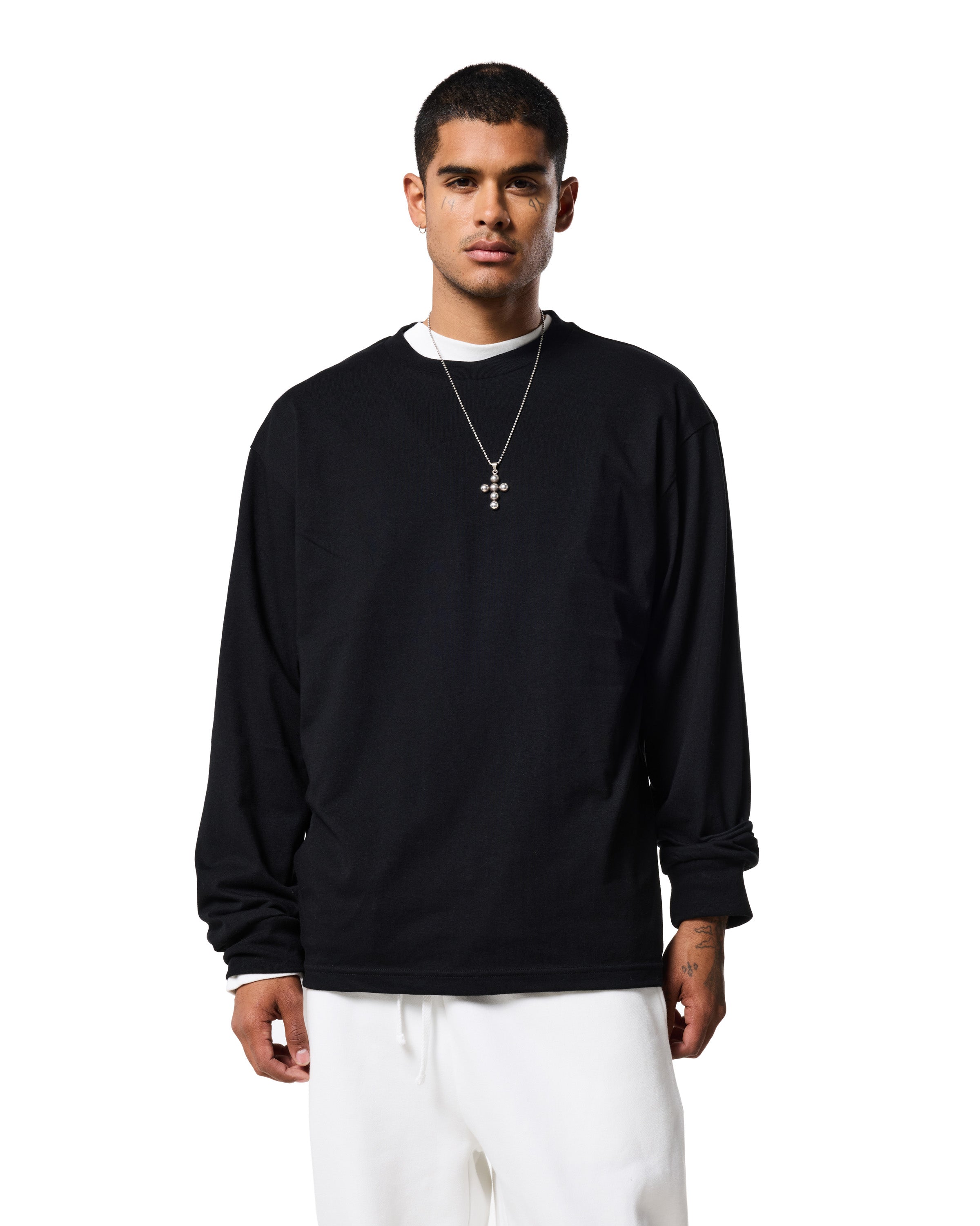 220 LONG SLEEVE TEE - JET BLACK