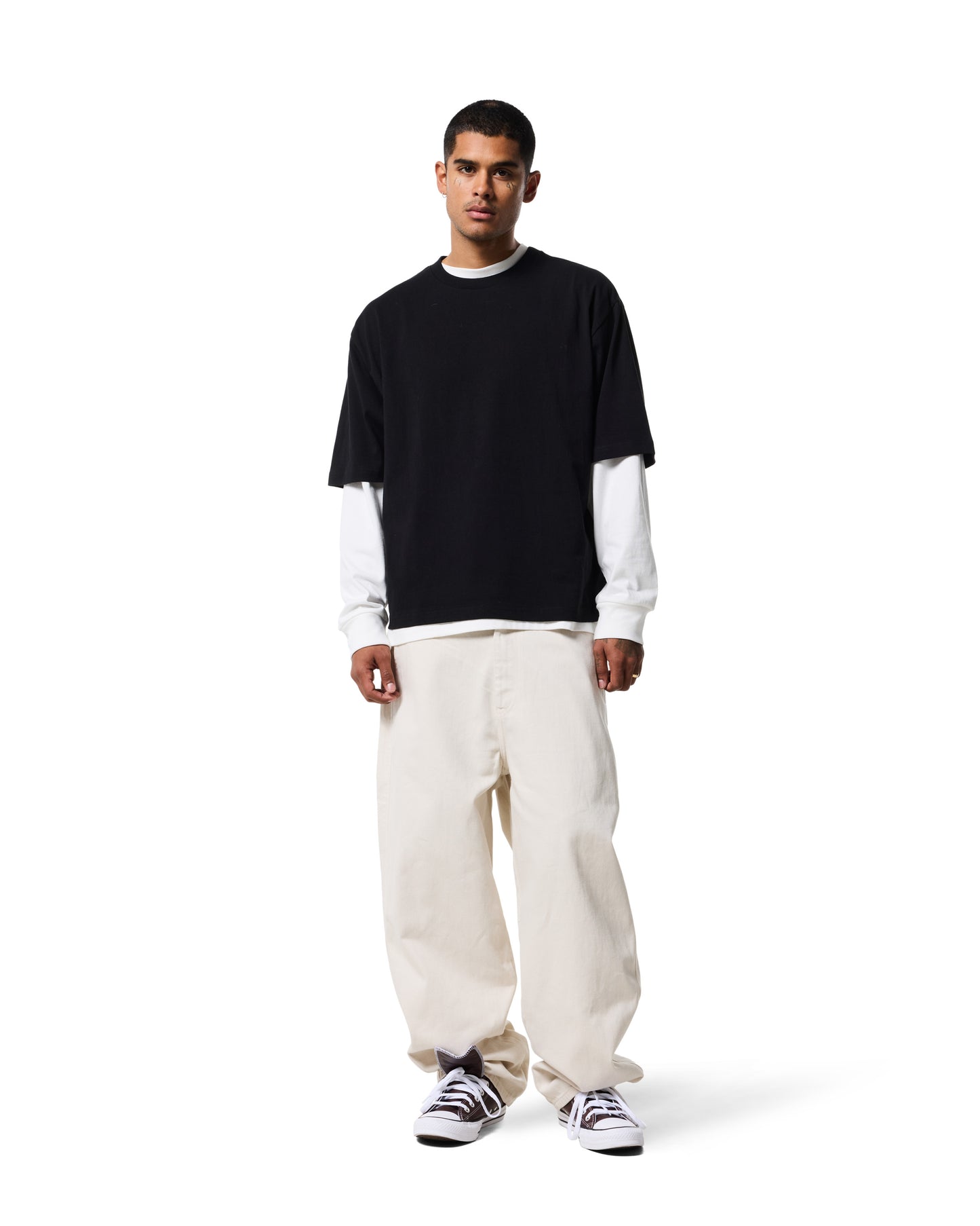 230GSM BOXY TEE - JET BLACK