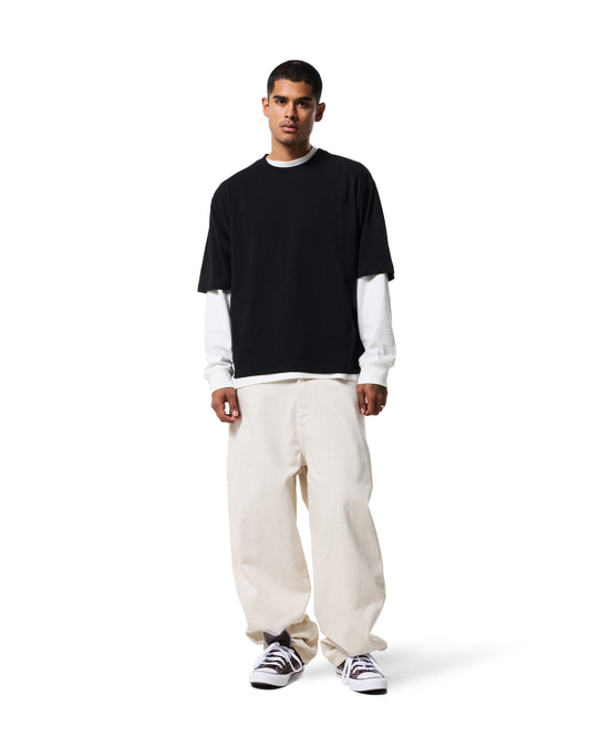 230GSM BOXY TEE - JET BLACK