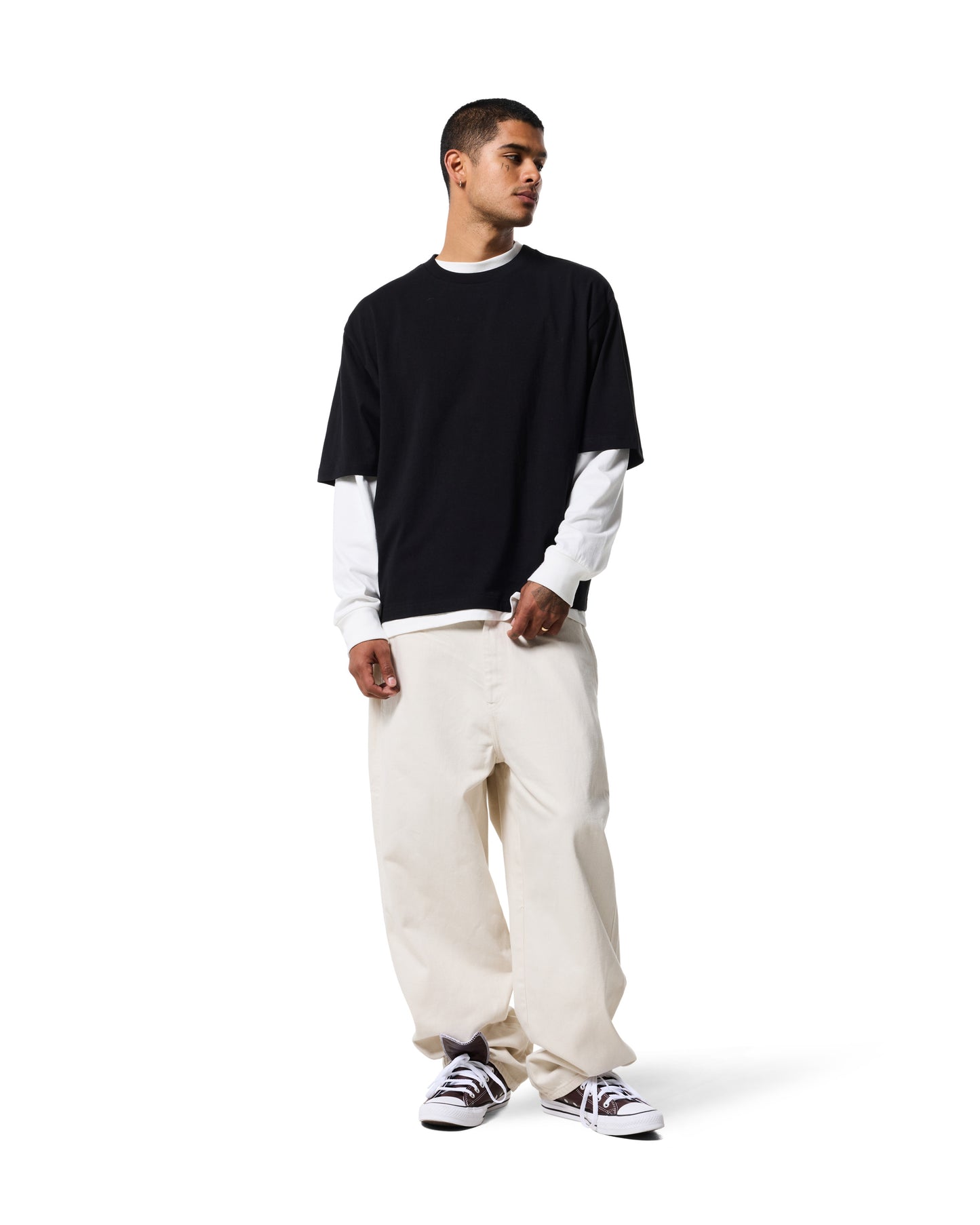 230GSM BOXY TEE - JET BLACK