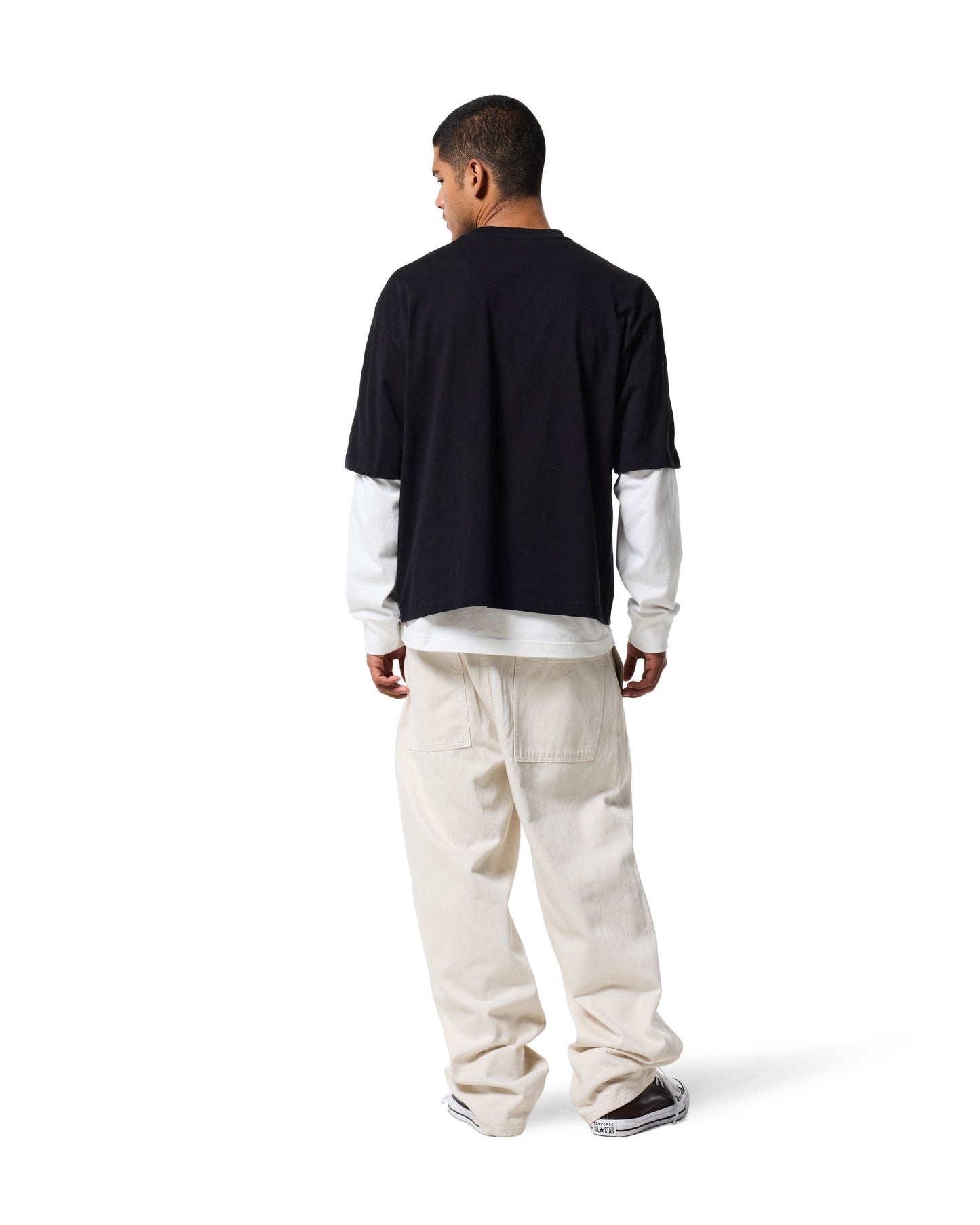 230GSM BOXY TEE - JET BLACK