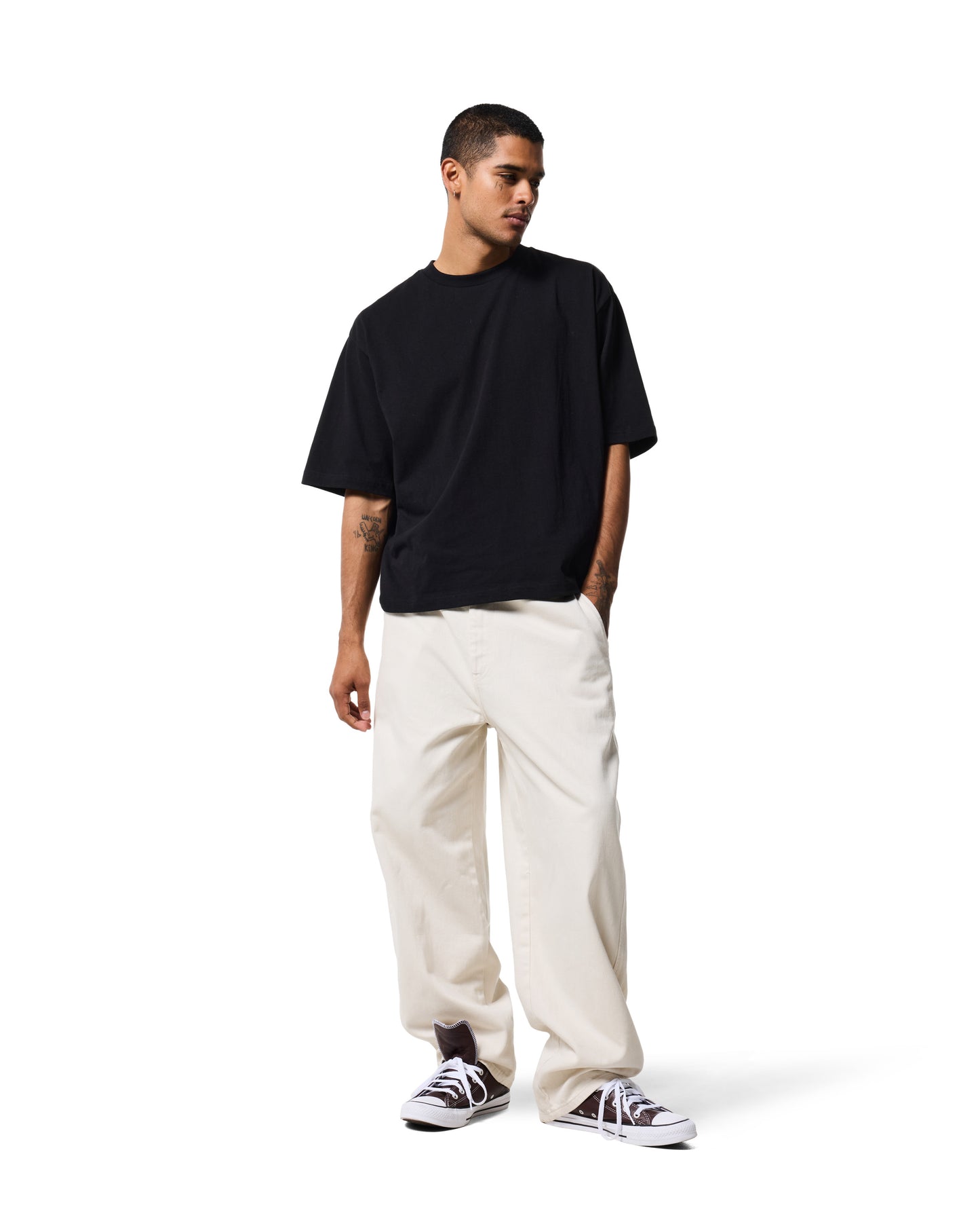 230GSM BOXY TEE - JET BLACK