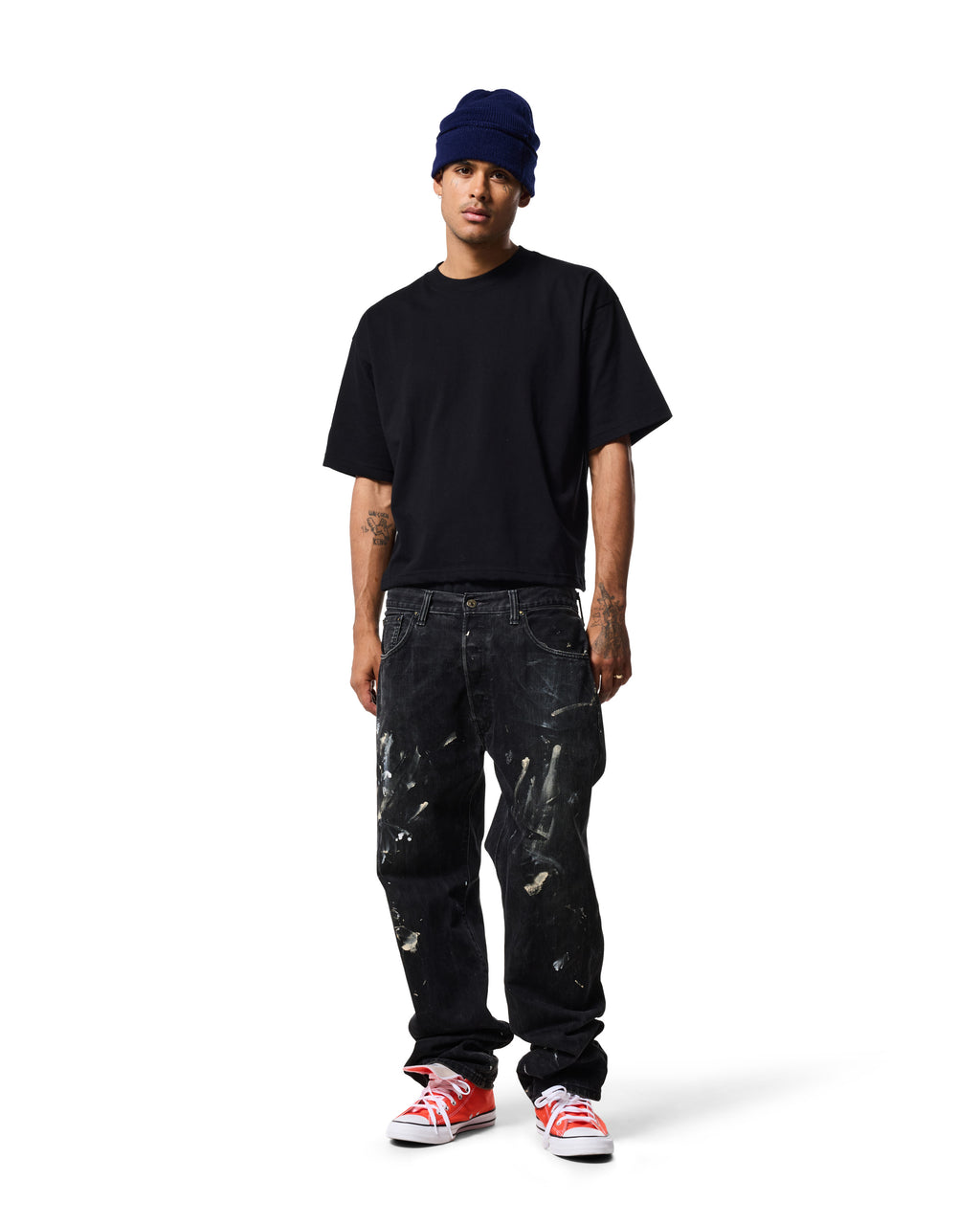 220 DROP TEE - JET BLACK
