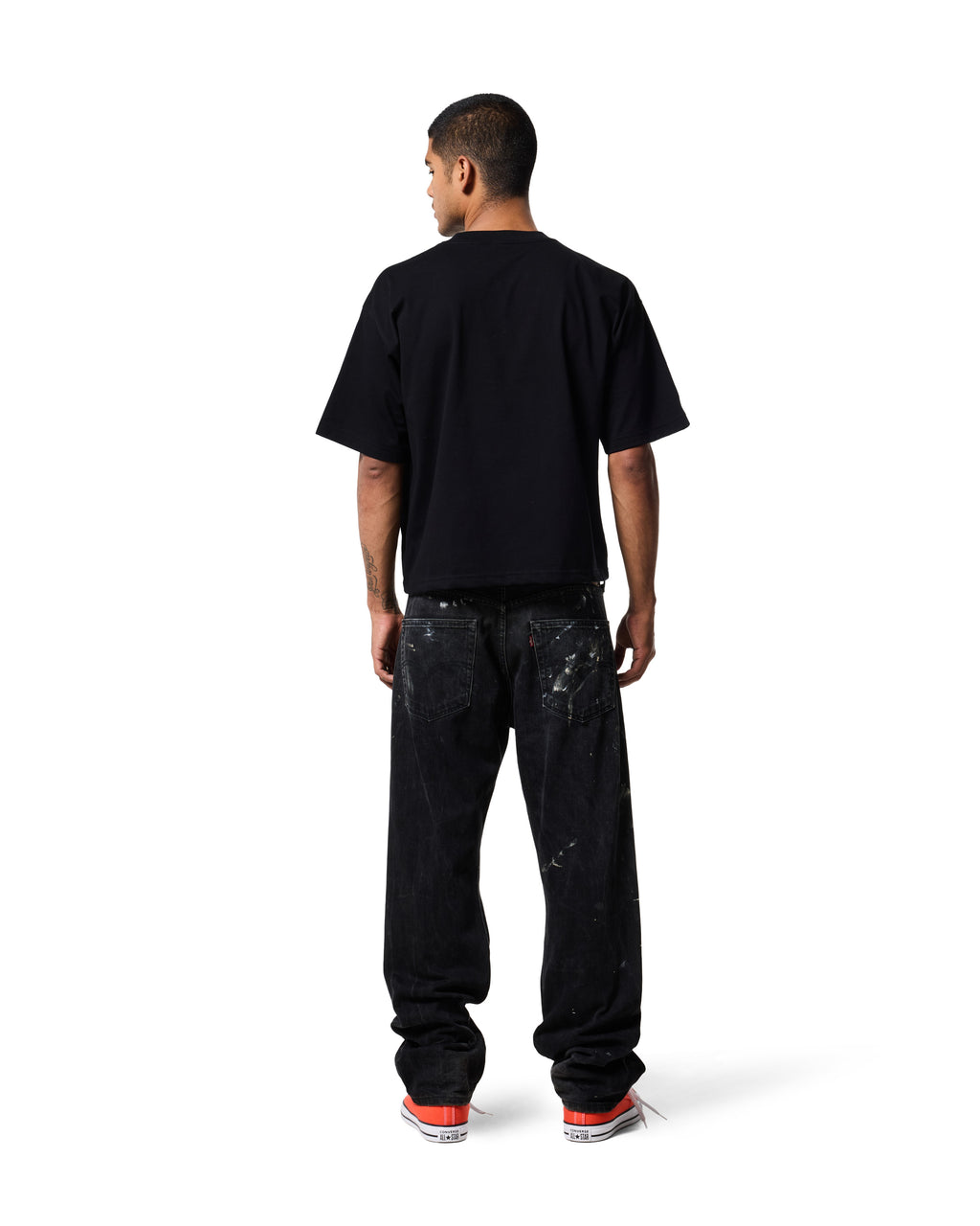 220 DROP TEE - JET BLACK
