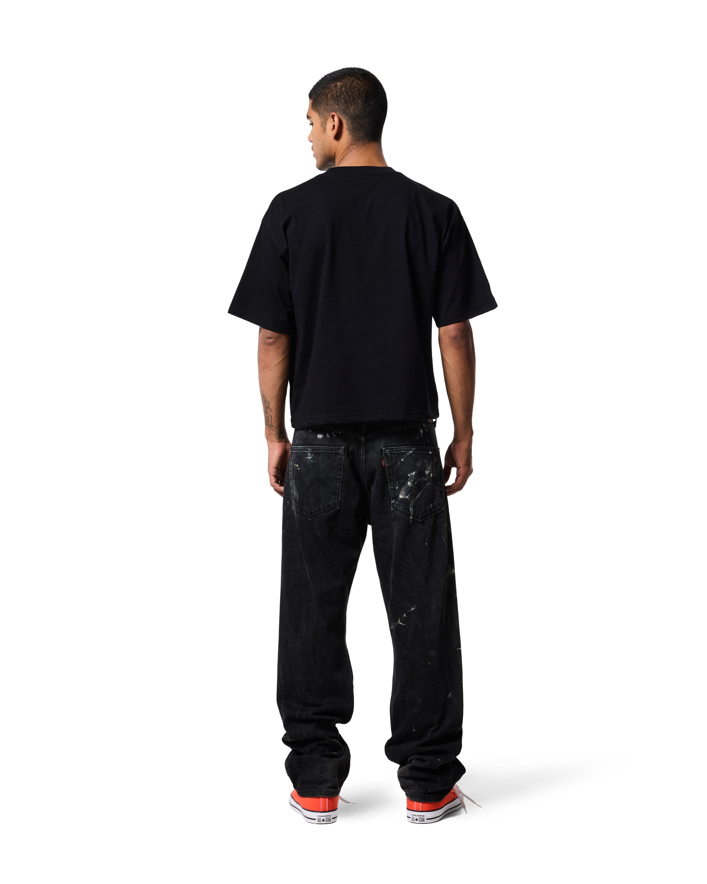 220 DROP TEE - JET BLACK