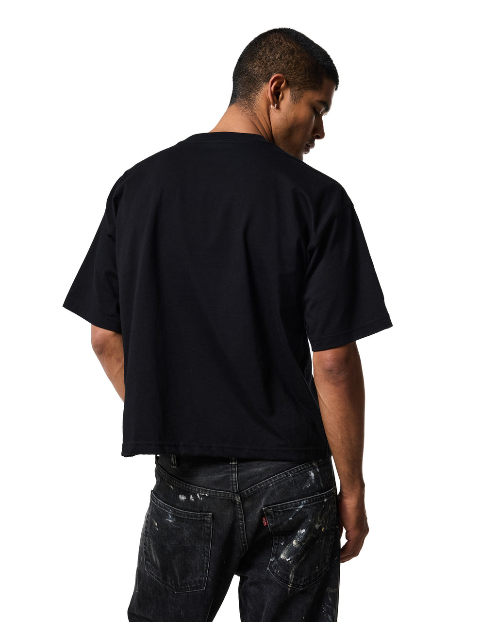 220 DROP TEE - JET BLACK