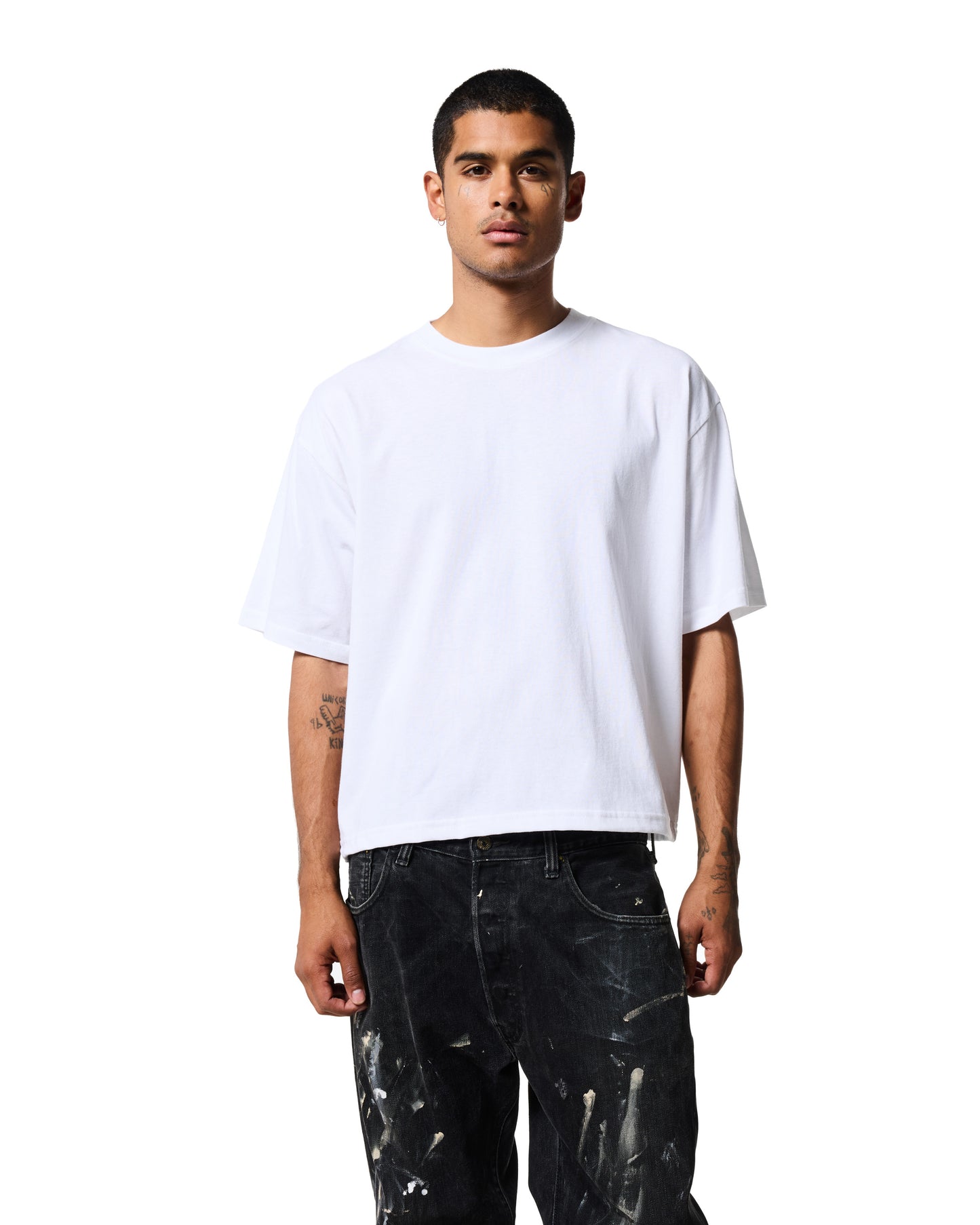 220GSM CROP TEE - WHITE