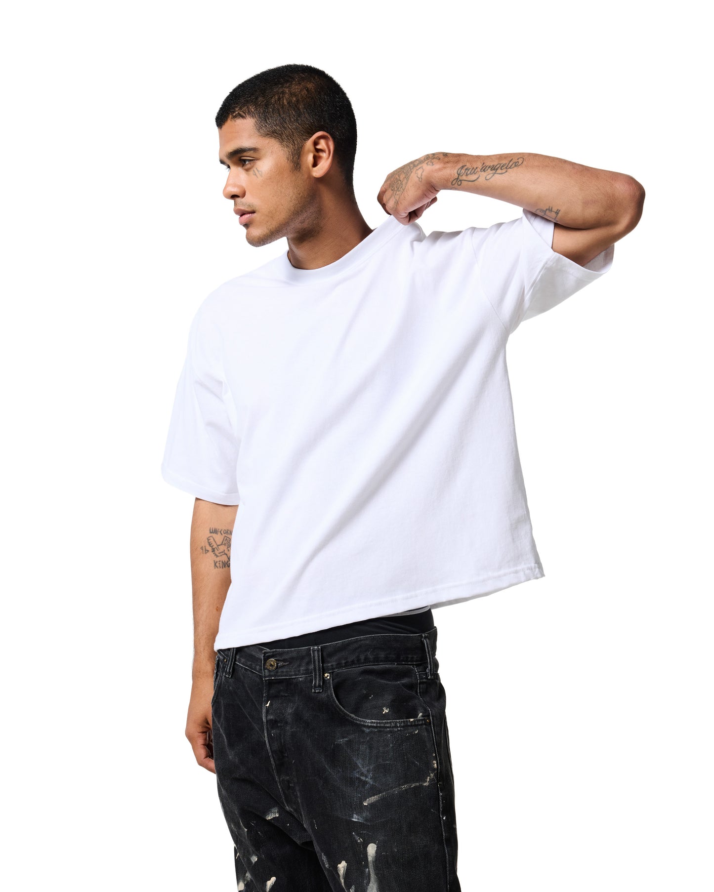 220GSM CROP TEE - WHITE