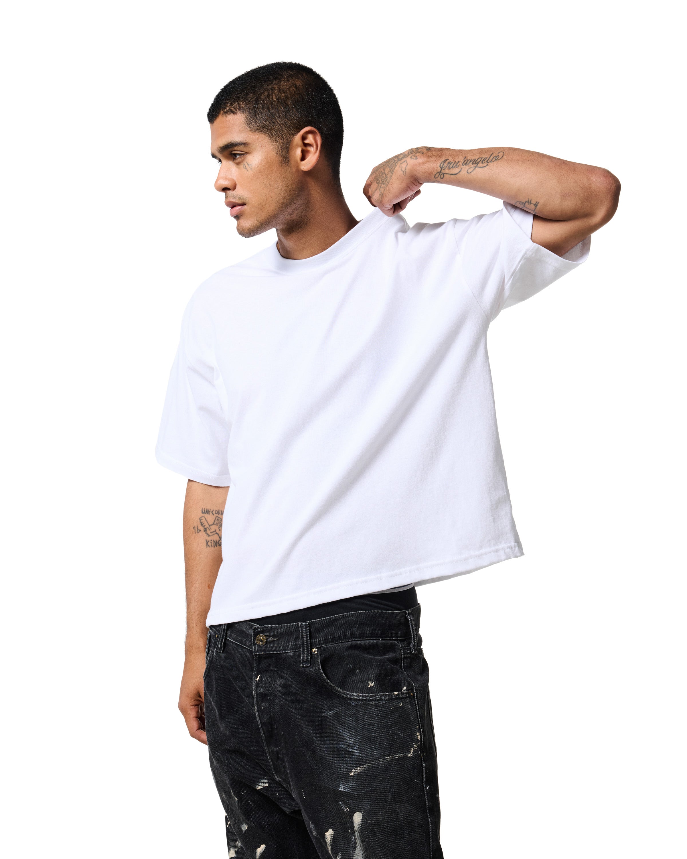 220 DROP TEE - WHITE