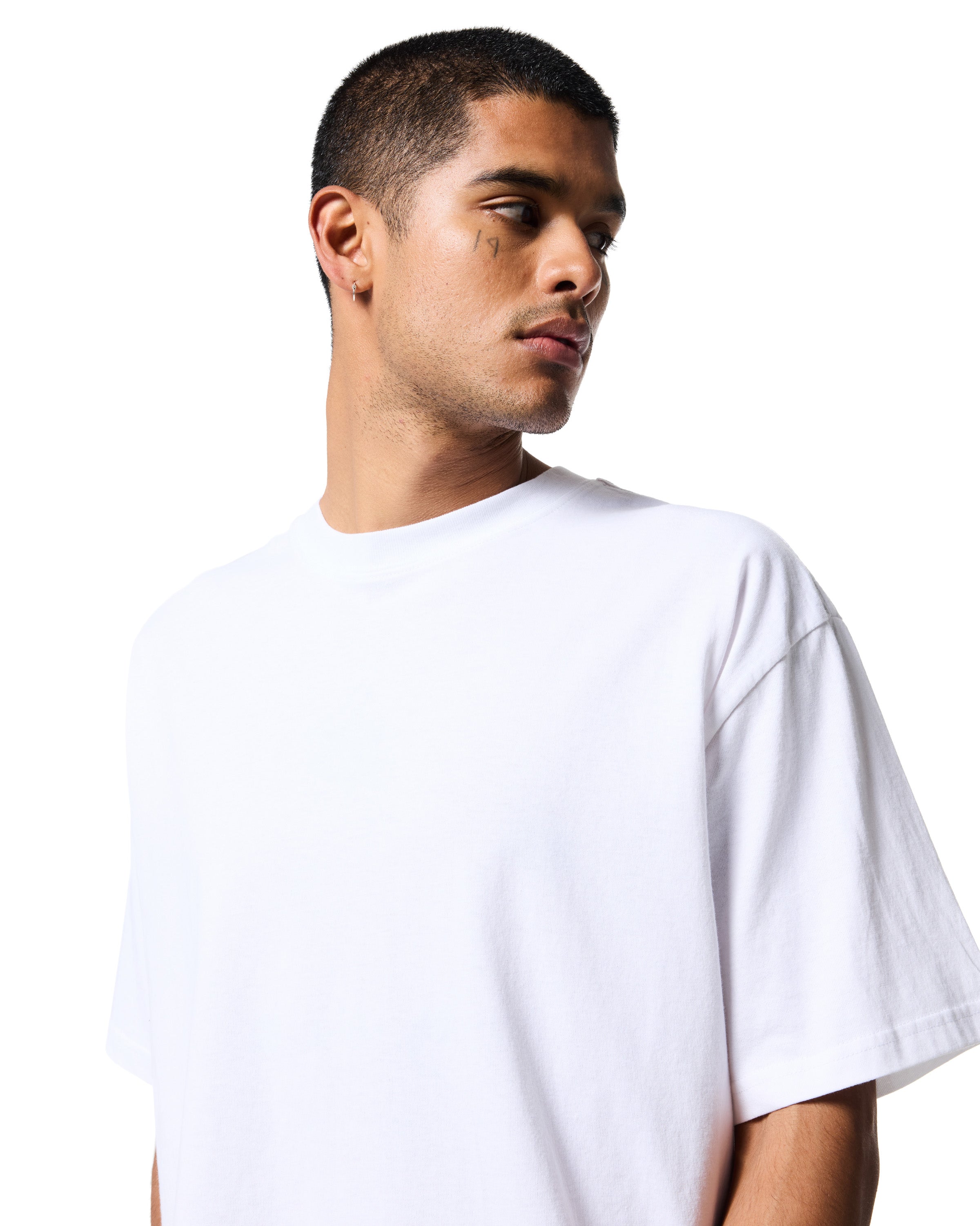 220 DROP TEE - WHITE