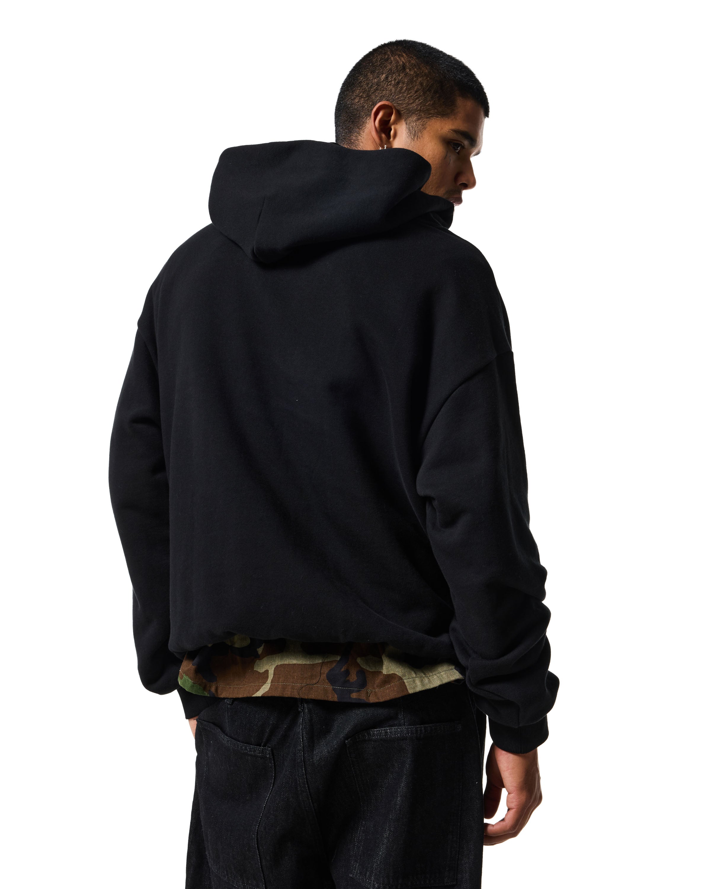 380 HIDDEN SIDE POCKET HOODIE - JET BLACK