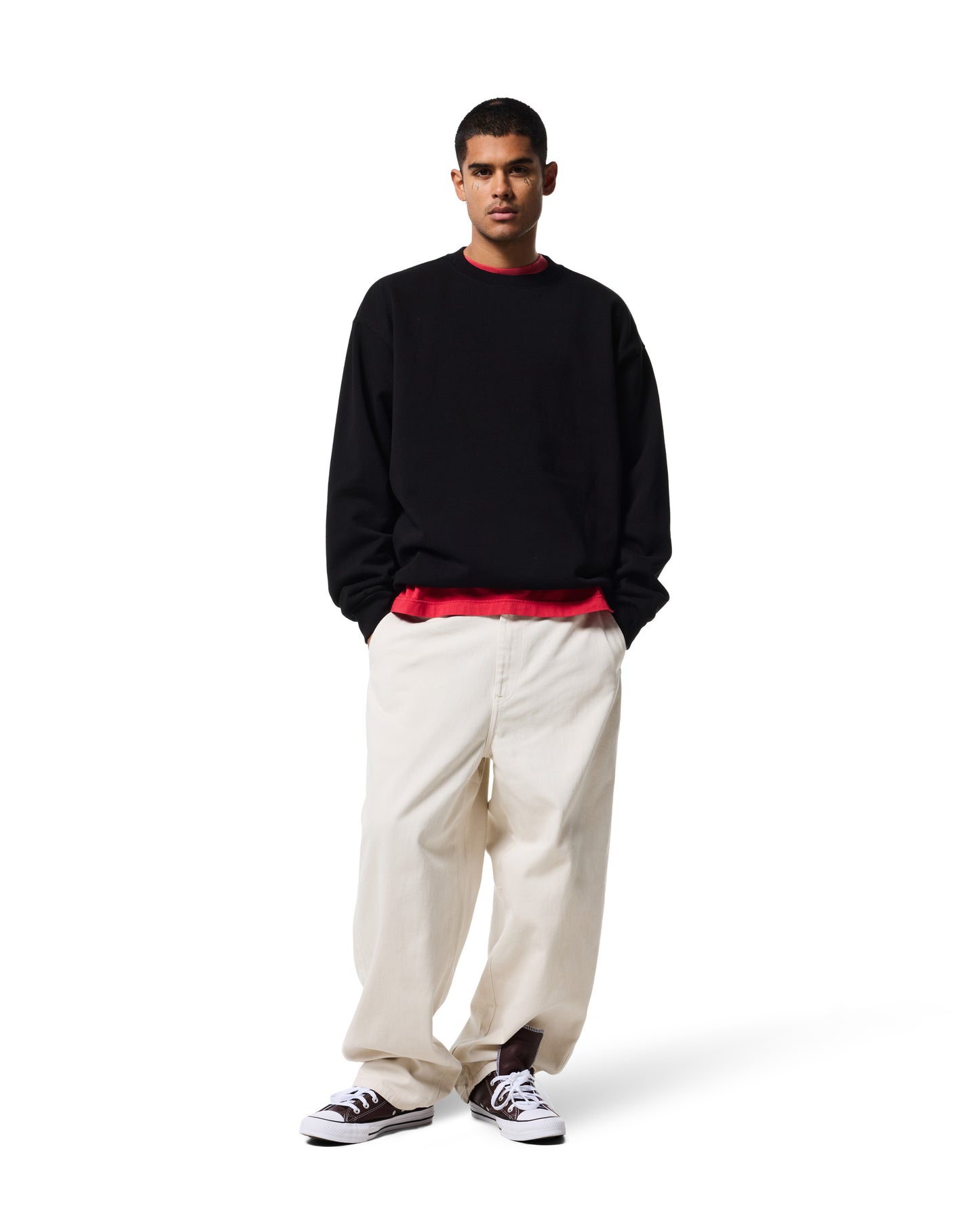 380GSM CREWNECK SWEATSHIRT - CAVIAR