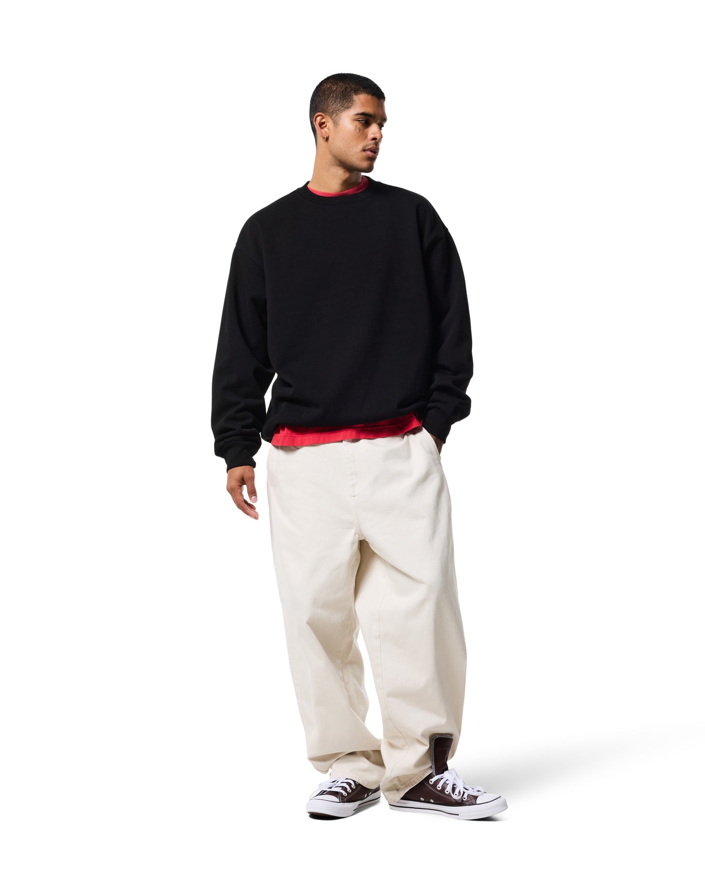 380GSM CREWNECK SWEATSHIRT - CAVIAR