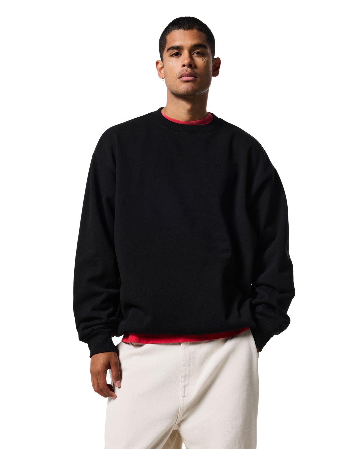 380GSM CREWNECK SWEATSHIRT - CAVIAR