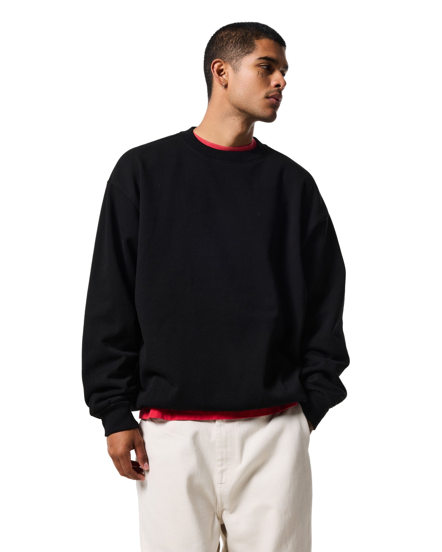 380GSM CREWNECK SWEATSHIRT - CAVIAR