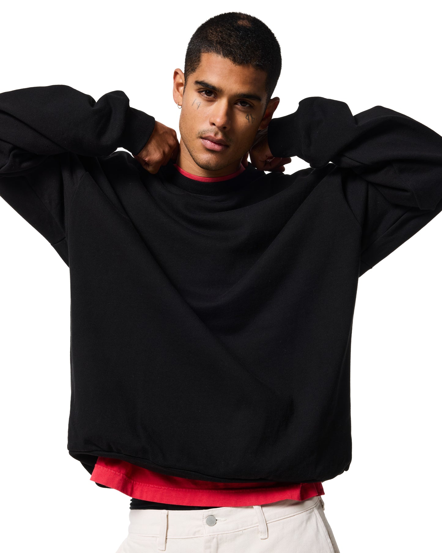380GSM CREWNECK SWEATSHIRT - CAVIAR