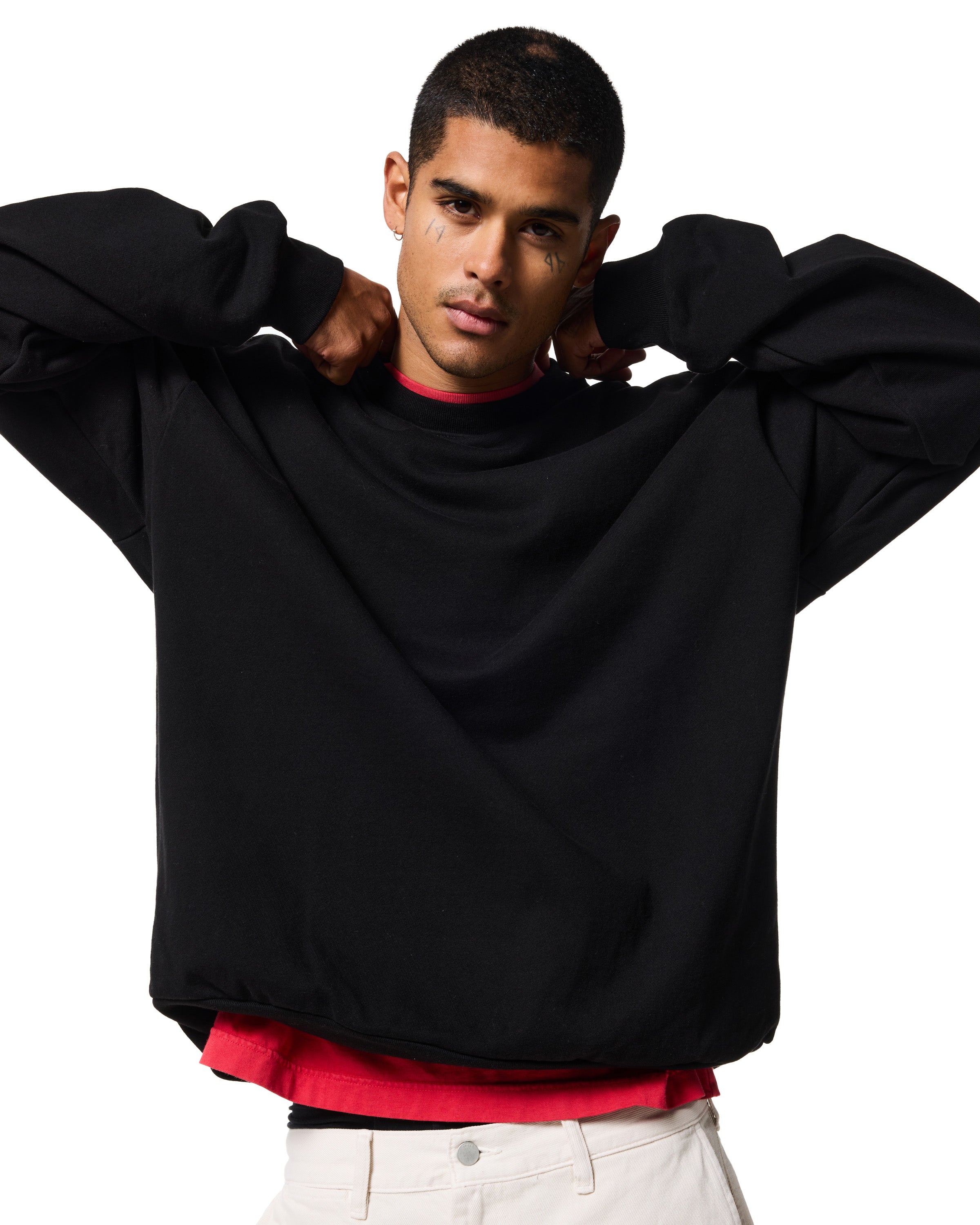 380 CREWNECK - JET BLACK