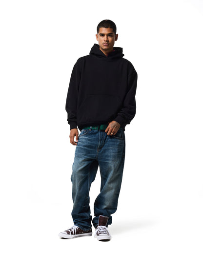 470GSM HEAVYWEIGHT HOODIE - JET BLACK