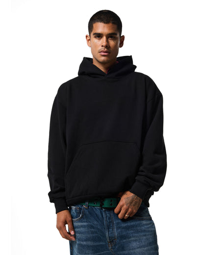 470GSM HEAVYWEIGHT HOODIE - JET BLACK