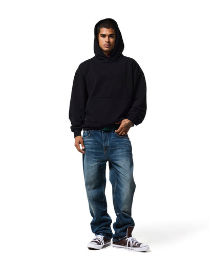 470GSM HEAVYWEIGHT HOODIE - JET BLACK