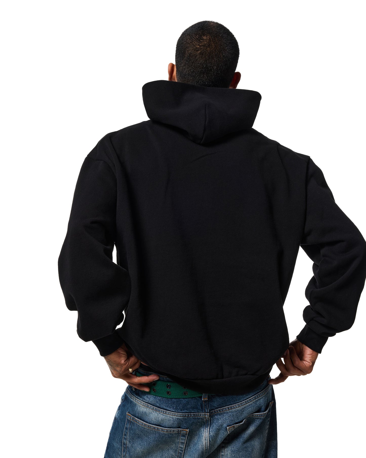 470GSM HEAVYWEIGHT HOODIE - JET BLACK