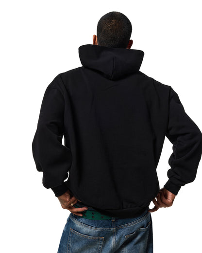 470GSM HEAVYWEIGHT HOODIE - JET BLACK