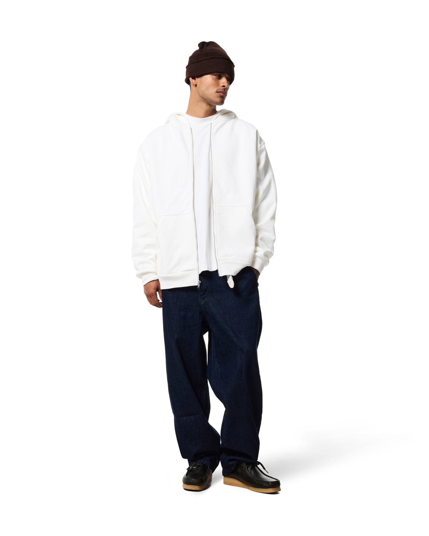 470GSM ZIP UP HOODIE - PFD (Prepared for Dye)