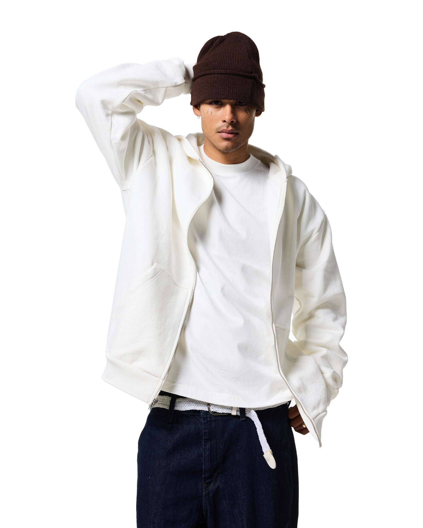 470GSM ZIP UP HOODIE - PFD (Prepared for Dye)