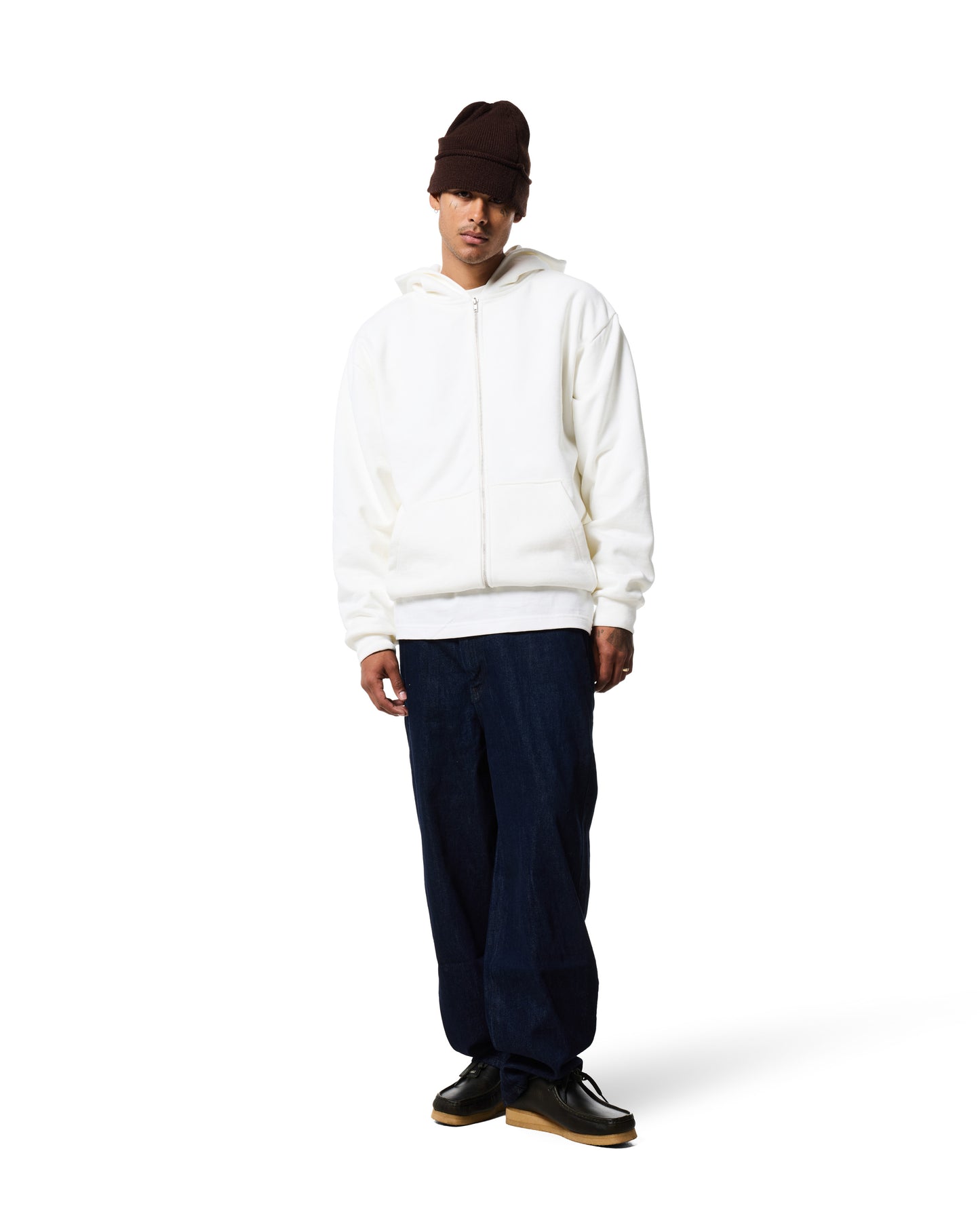 470GSM ZIP UP HOODIE - PFD (Prepared for Dye)