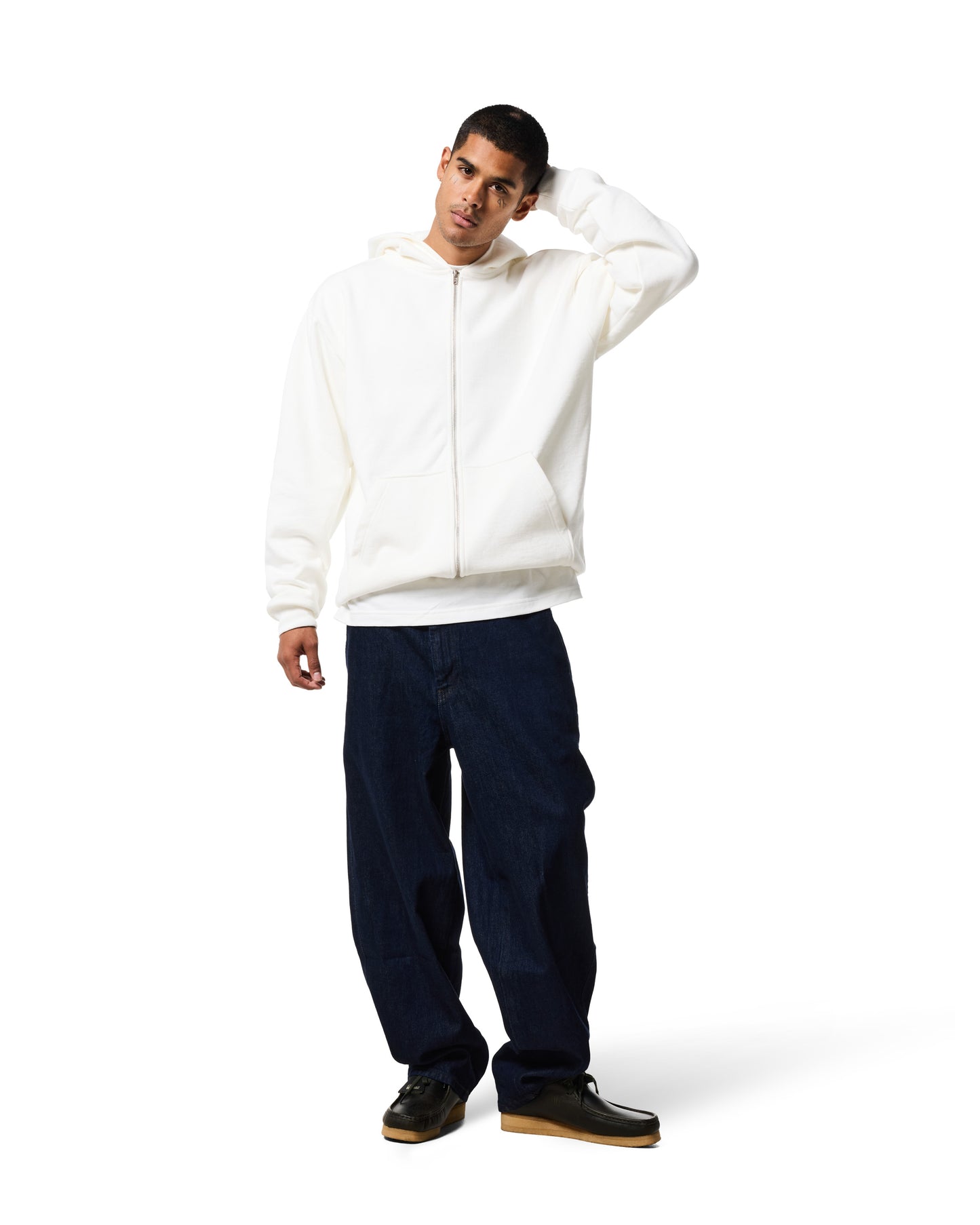 470GSM ZIP UP HOODIE - PFD (Prepared for Dye)