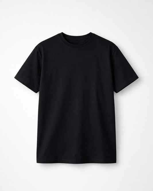 230 CROP TEE - JET BLACK