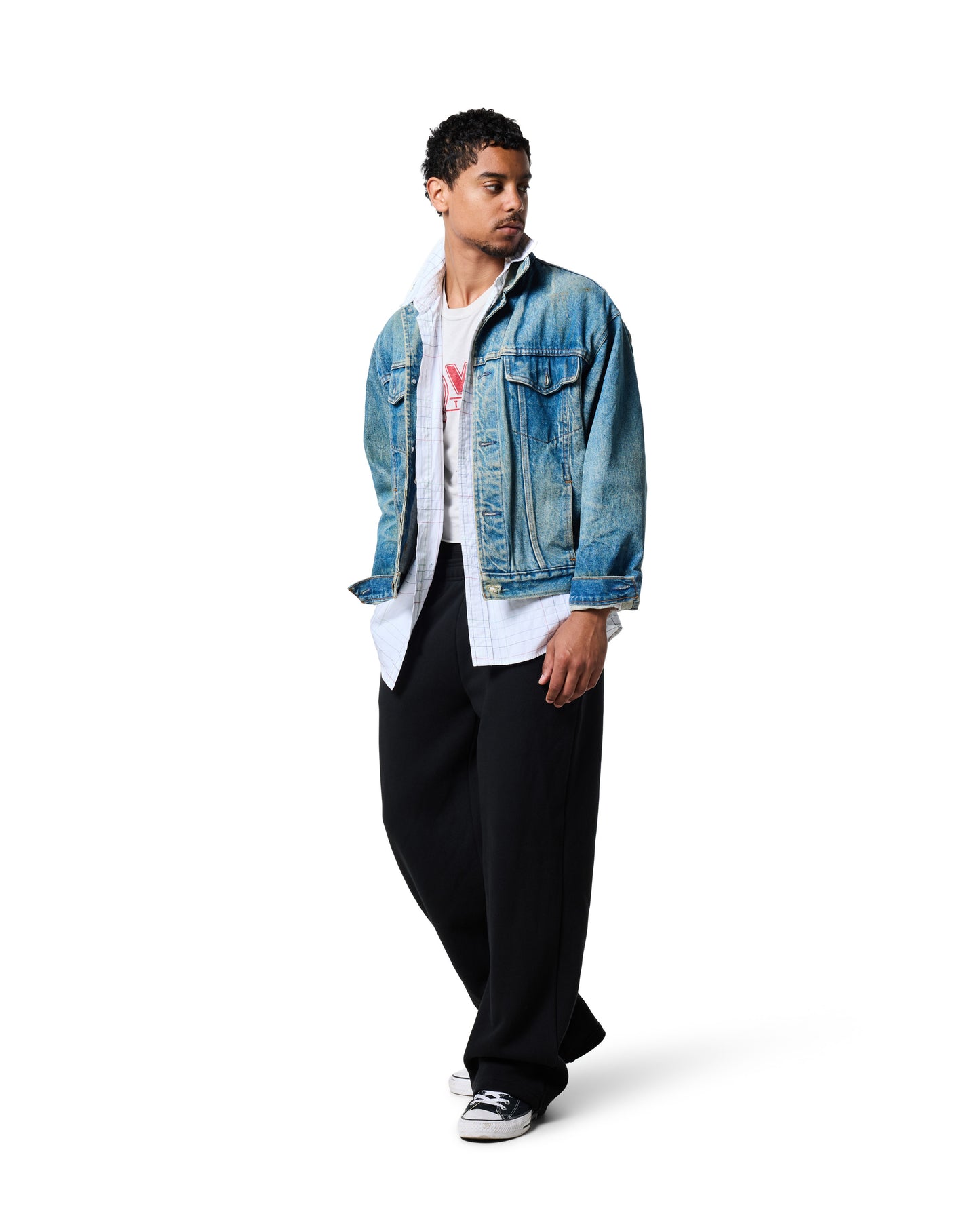 380GSM OPEN LEG SWEATPANT - Caviar