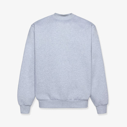 FLEECE CREWNECK 330GSM - HEATHER WHITE