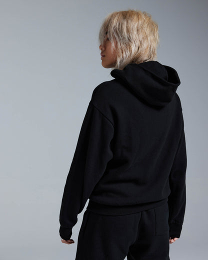 FLEECE HOODIE 380GSM - CAVIAR