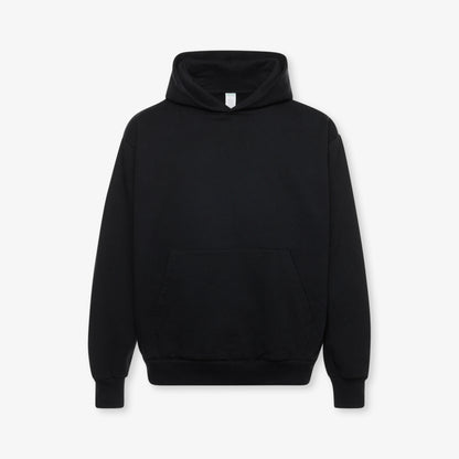 FLEECE HOODIE 470GSM - JET BLACK