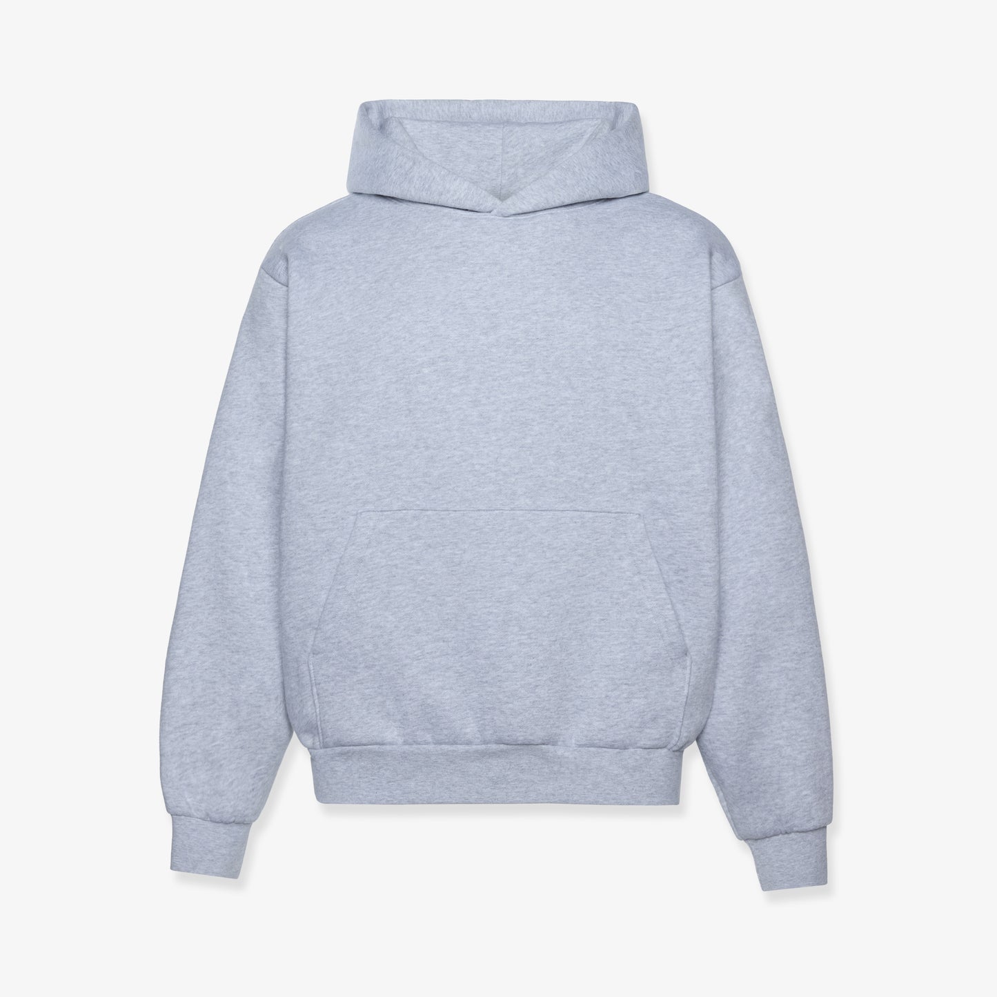 FLEECE HOODIE 330GSM - HEATHER WHITE