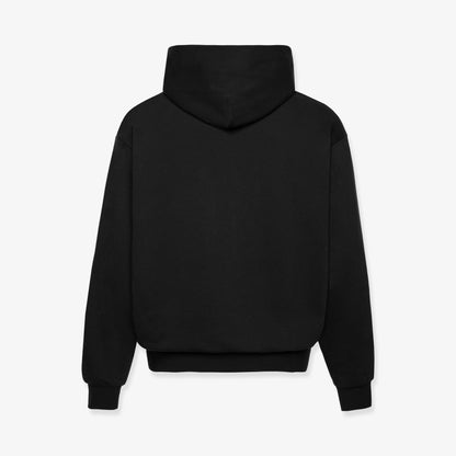 FLEECE HOODIE 330GSM - JET BLACK