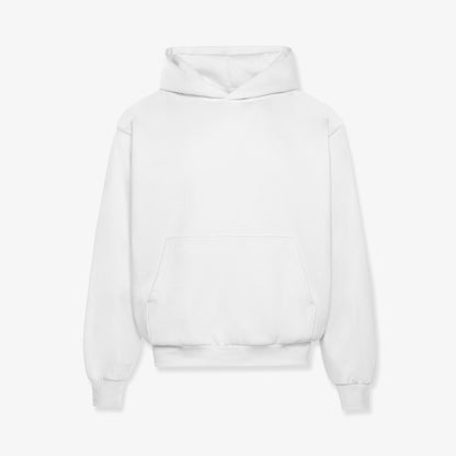 FLEECE HOODIE 330GSM - OPTIC WHITE