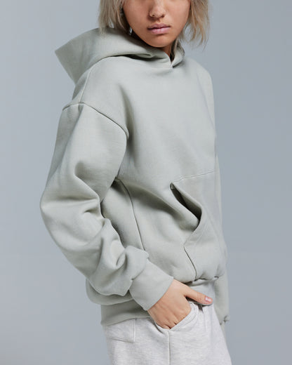 FLEECE HOODIE 380GSM - CONCRETE