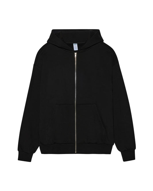 380 ZIP HOODIE - JET BLACK