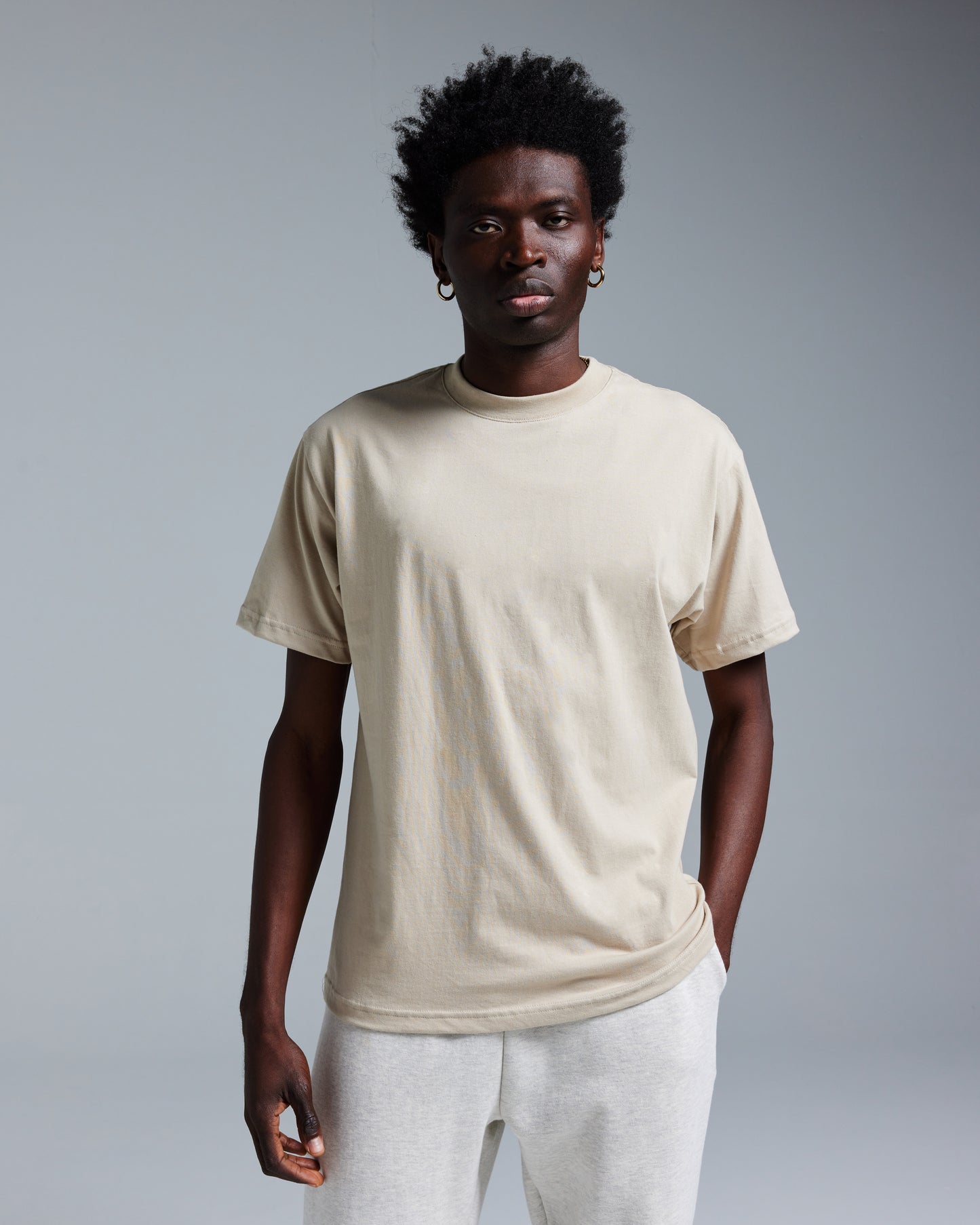 S/S TEE 220GSM - TAUPE